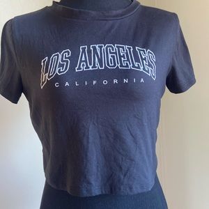 Crop top tee shirt” Los Angeles California”